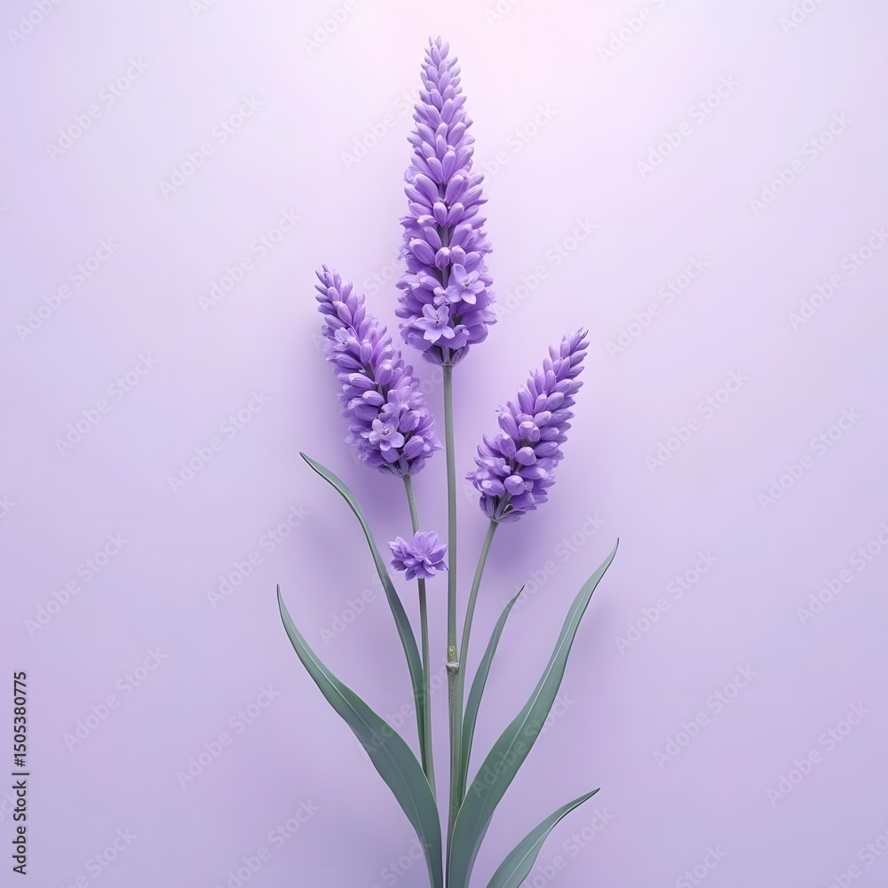 Naklejka premium Ethereal Lavender Blooms in a Lilac Dream