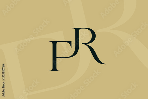 FR or RF letter logo icon design. Classic style luxury initials monogram.