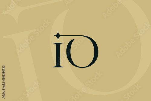 IO or OI letter logo icon design. Classic style luxury initials monogram.
