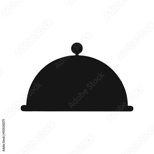 restaurant cloche on white background vector illustration