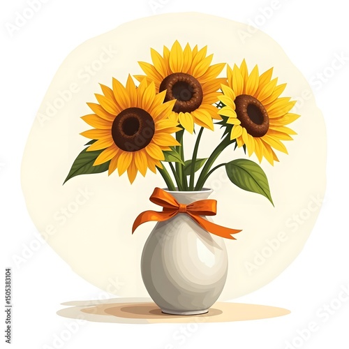 Sunflower Melody: A Summer Greeting Card Design