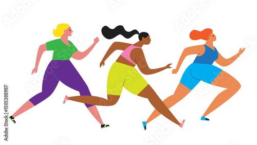 Running women	
