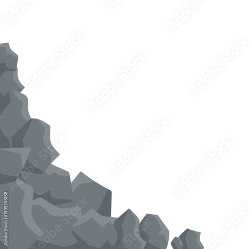 Pile Stone Corner Illustration