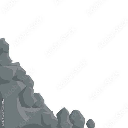 Pile Stone Corner Illustration