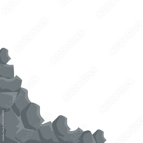 Pile Stone Corner Illustration