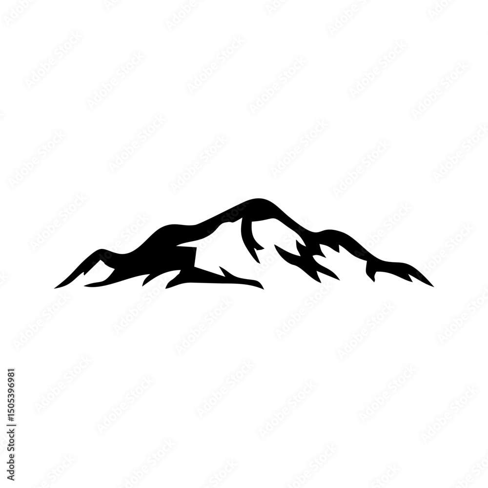 Obraz premium Mountain Icon Shilouettes