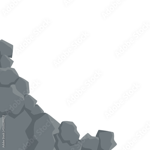 Pile Stone Corner Illustration