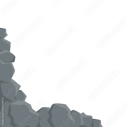 Pile Stone Corner Illustration