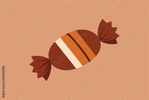Striped candy illustration flat design