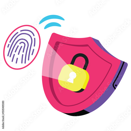 Fingerprint Vector style icon. Eps 10 file