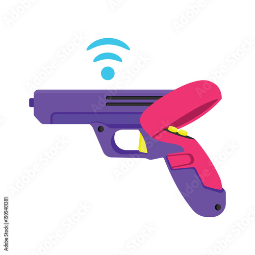 Vr Pistol Vector style icon. Eps 10 file