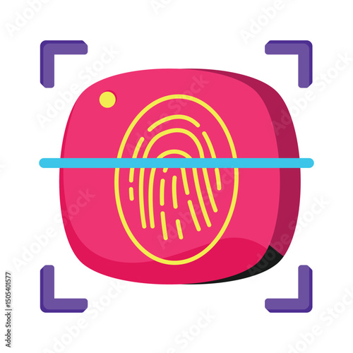 Fingerprint Scan Vector style icon. Eps 10 file
