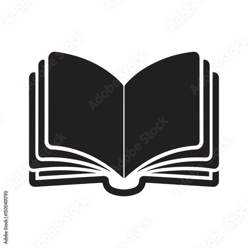 Open book with blank pages vector illustration for education and knowledge