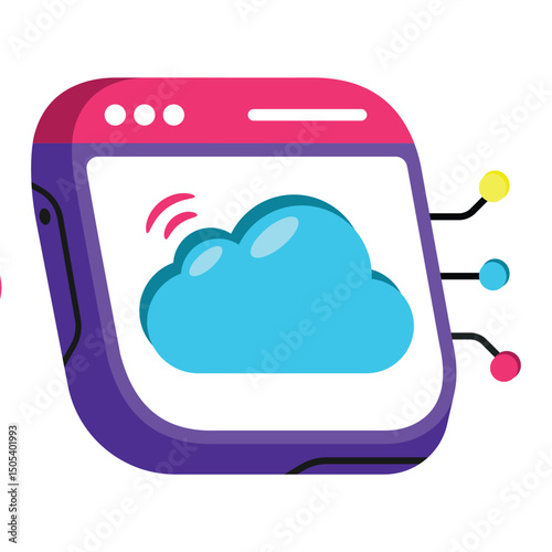 Storage Access Vector style icon. Eps 10 file