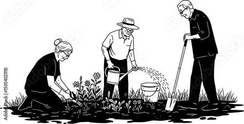 Senior Citizens Gardening Together Cultivating Community and Well-being Through Shared Horticulture
