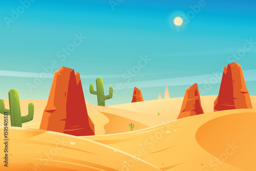 desert landscape with sand dunes