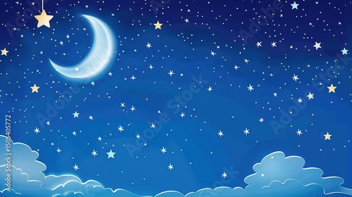 Enchanting Blue Starry Sky Background Posters: Mesmerizing Celestial Visions of Deep Space Blues, Twinkling Stars, Nebula Clouds, and Galactic Scapes for Science Fiction Movies, Astronomy Events