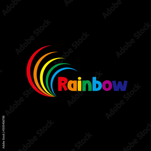 abstract design elements, Rainbow logo vector