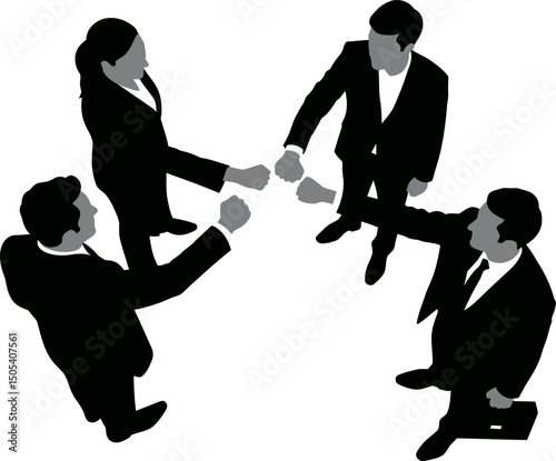 Teamwork, Collaboration, Unity, and Success A Powerful Image Representing Business Partnership