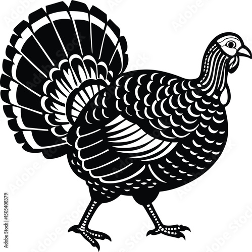 Turkey In Strut Pose