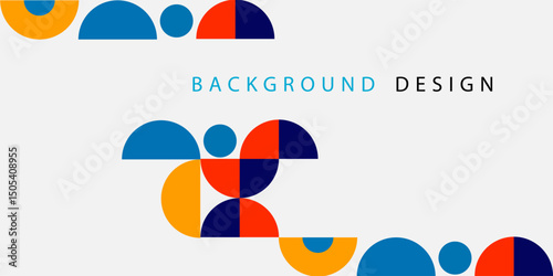 Colorful circle abstract background. Template for wallpaper, banner, presentation, background,EPS10