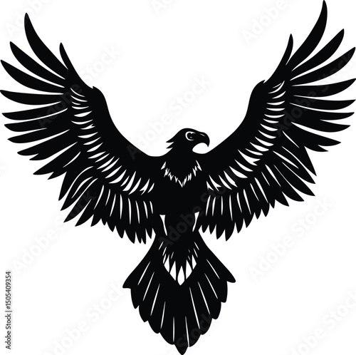 Vulture Soaring Silhouette