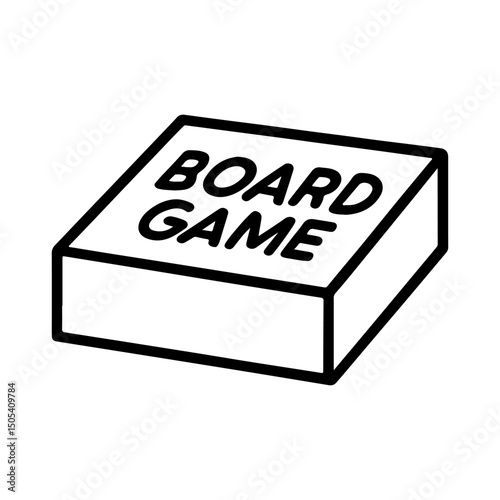 board game box icon on white background vector
Vector line icon board games