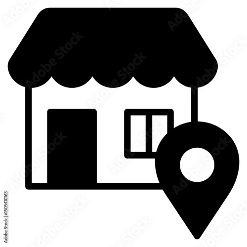 Store Visit outline mixed icon