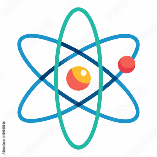 atom icon isolated on white background