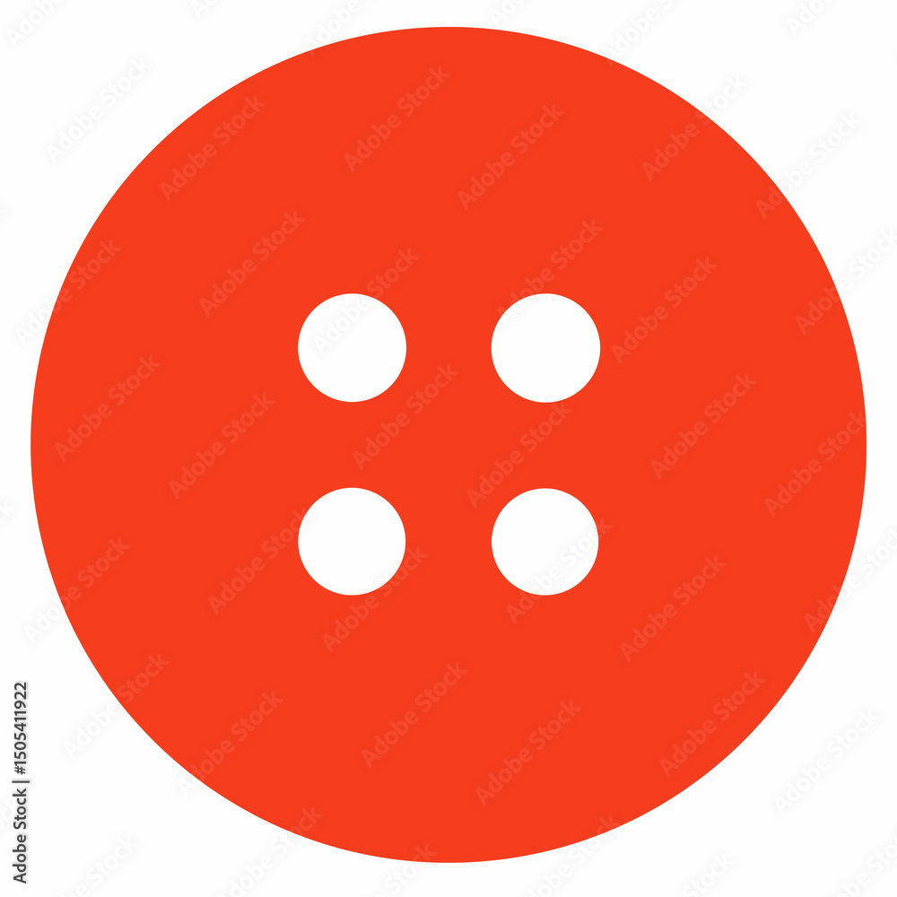 Fototapeta premium sewing button isolated on white background