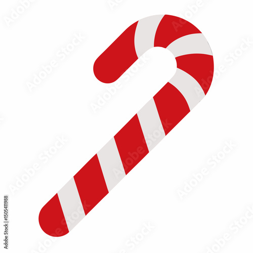 candy cane on white background
