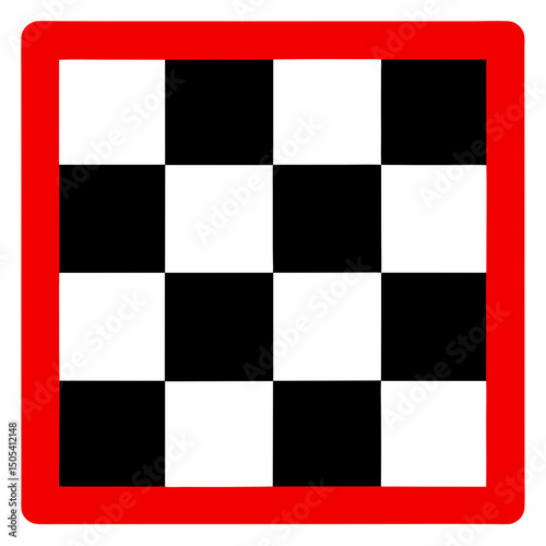 red and white chess board