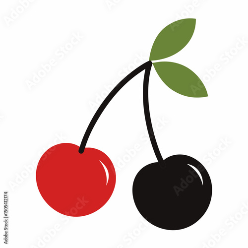 vector illustration of cherry