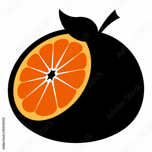 orange slice isolated on white background