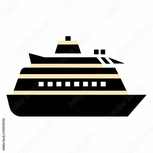 vector illustration of a yacht