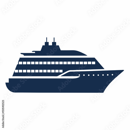cruise ship vector illustration