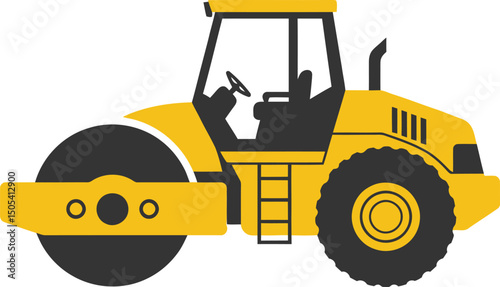 Powerful Road Roller Heavy-Duty Construction Equipment for Asphalt and Soil Compaction