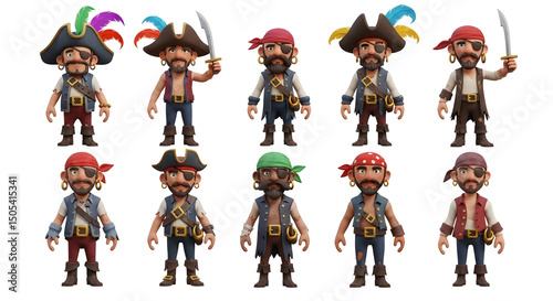 Cartoon Pirate Crew for Kids