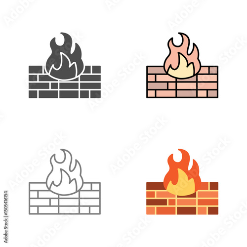 Firewall Vector Icon