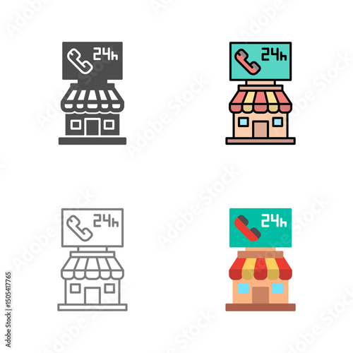 24 hours Vector Icon