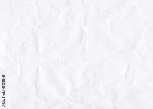 White crumpled paper texture background.	
