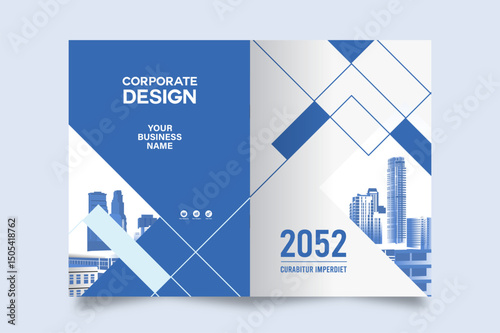 City Background Business Book Cover Design Template