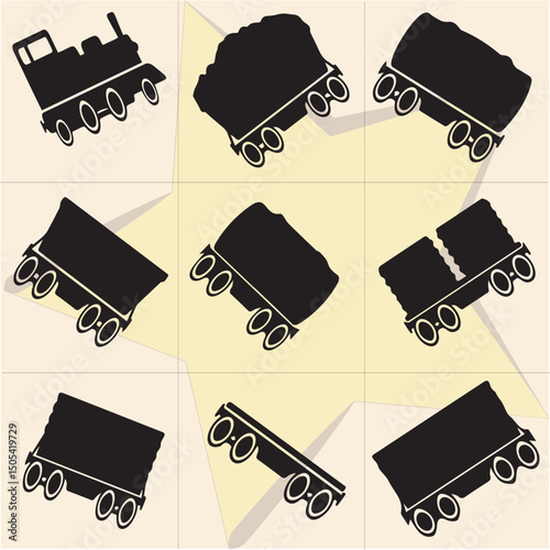 All kind of transportation vector Black and white set-62