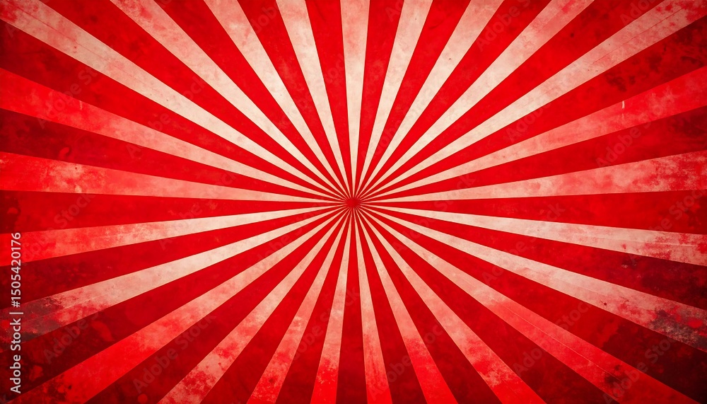 Fototapeta premium Red Sunburst Grunge Background.