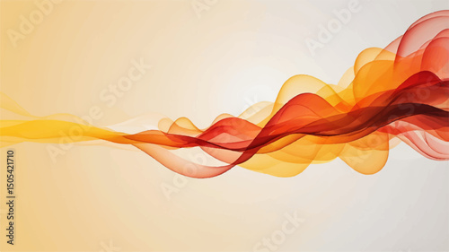Abstract smoke on yellow red orange color line abstract background.