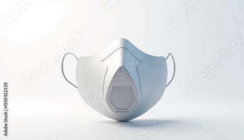 Modern air pollution mask design with geometric elements, environmental protection