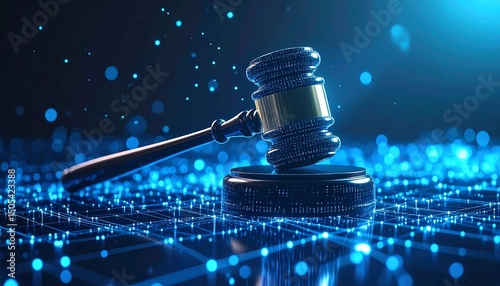 Digital Justice Gavel.