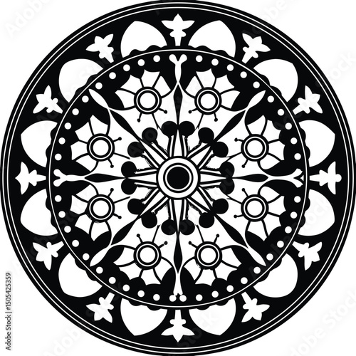 round ornament on a white background