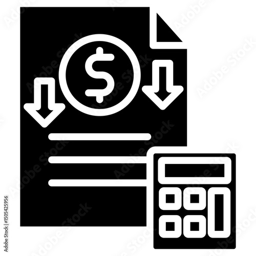 Expense Forecast glyph icon