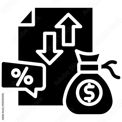 Profit And Loss glyph icon